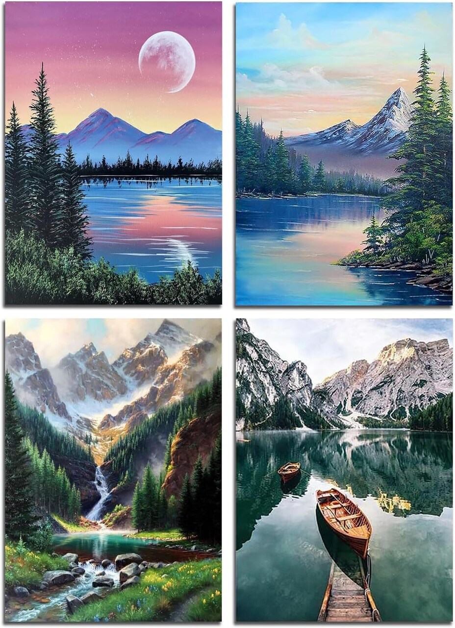 Diamond Painting Kits for Adults, Landscape Diamond Art Kits, Diamond Dots Kits, Gem Art for Living Room Wall Art